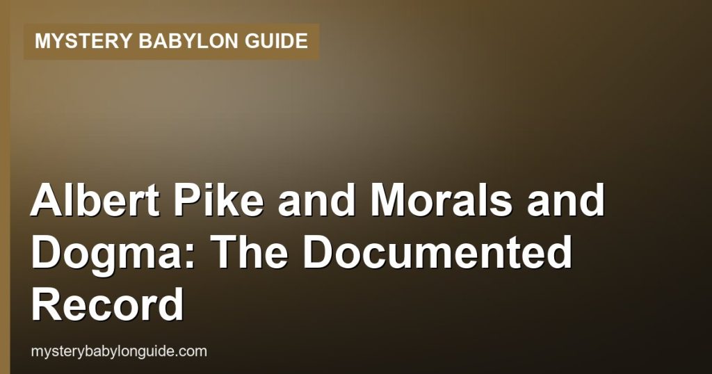 Albert Pike and Morals and Dogma: The Documented Record - Mystery Babylon Guide