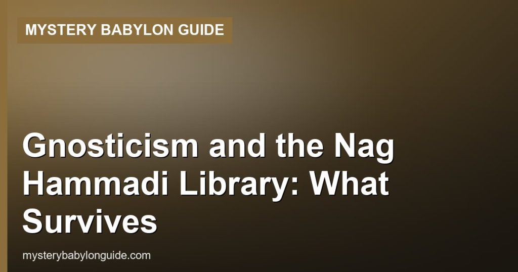 Gnosticism and the Nag Hammadi Library: What Survives - Mystery Babylon Guide