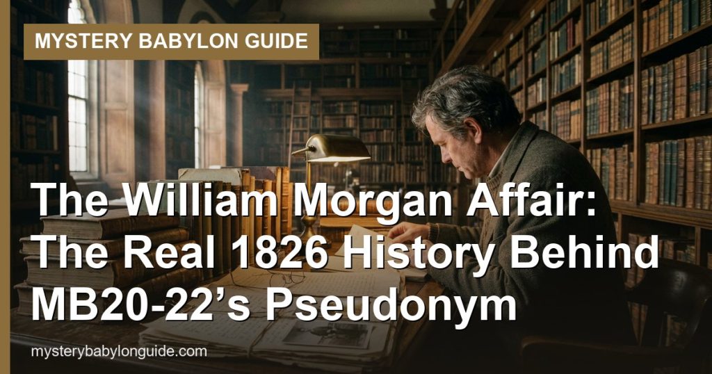The William Morgan Affair: The Real 1826 History Behind MB20-22’s Pseudonym - Mystery Babylon Guide